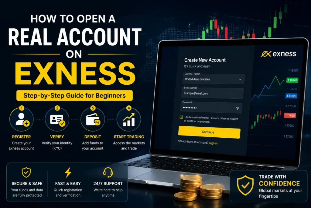 how to open a real account on exness