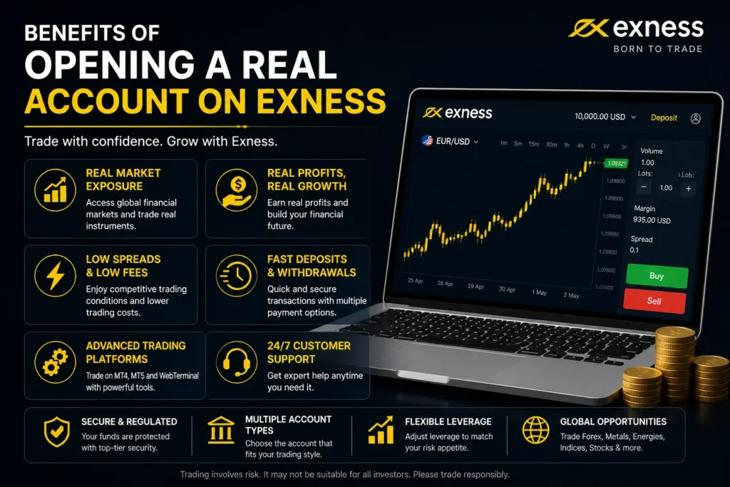 Benefits of Opening a Real Account on Exness